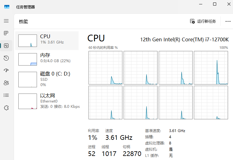 图片[1]-2024年10月7日,更新系统版本号WIN11_24H2_LTSC_26100.1882优化版本,进程52,速度流畅,-Windows时空